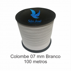 ELÁSTICO SÃO JOSÉ COLOMBE 07MM C/100M COR BRANCO