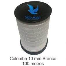 ELÁSTICO SÃO JOSÉ COLOMBE 10MM C/100M COR BRANCO