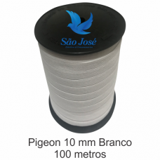 ELÁSTICO SÃO JOSÉ PIGEON 16-10MM ROLO C/100M COR BRANCO