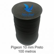 ELÁSTICO SÃO JOSÉ PIGEON 16-10MM ROLO C/100M COR PRETO