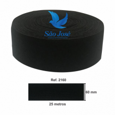 ELÁSTICO SÃO JOSÉ 2160 COM 25M COR PRETO