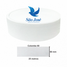 ELÁSTICO SÃO JOSÉ COLOMBE 60 C/25 MTS. BRANCO