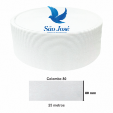 ELÁSTICO SÃO JOSÉ COLOMBE 80 C/25 MTS. BRANCO