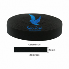 ELÁSTICO SÃO JOSÉ COLOMBE 25 C/25 MTS. PRETO
