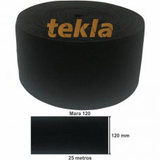 ELÁSTICO TEKLA MARA LARGURA 120 MM. C/25 MTS. PRETO