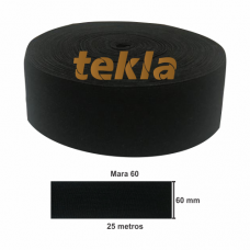 ELÁSTICO TEKLA MARA 60 C/25 MTS. PRETO